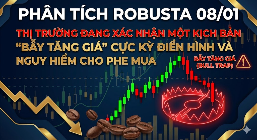 Phân tích Robusta 08/01: Thị trường đang xác nhận một kịch bản 